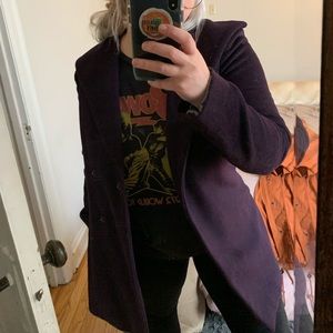 DARK PURPLE CALVIN KLEIN WOOL TRENCHCOAT (size 6)